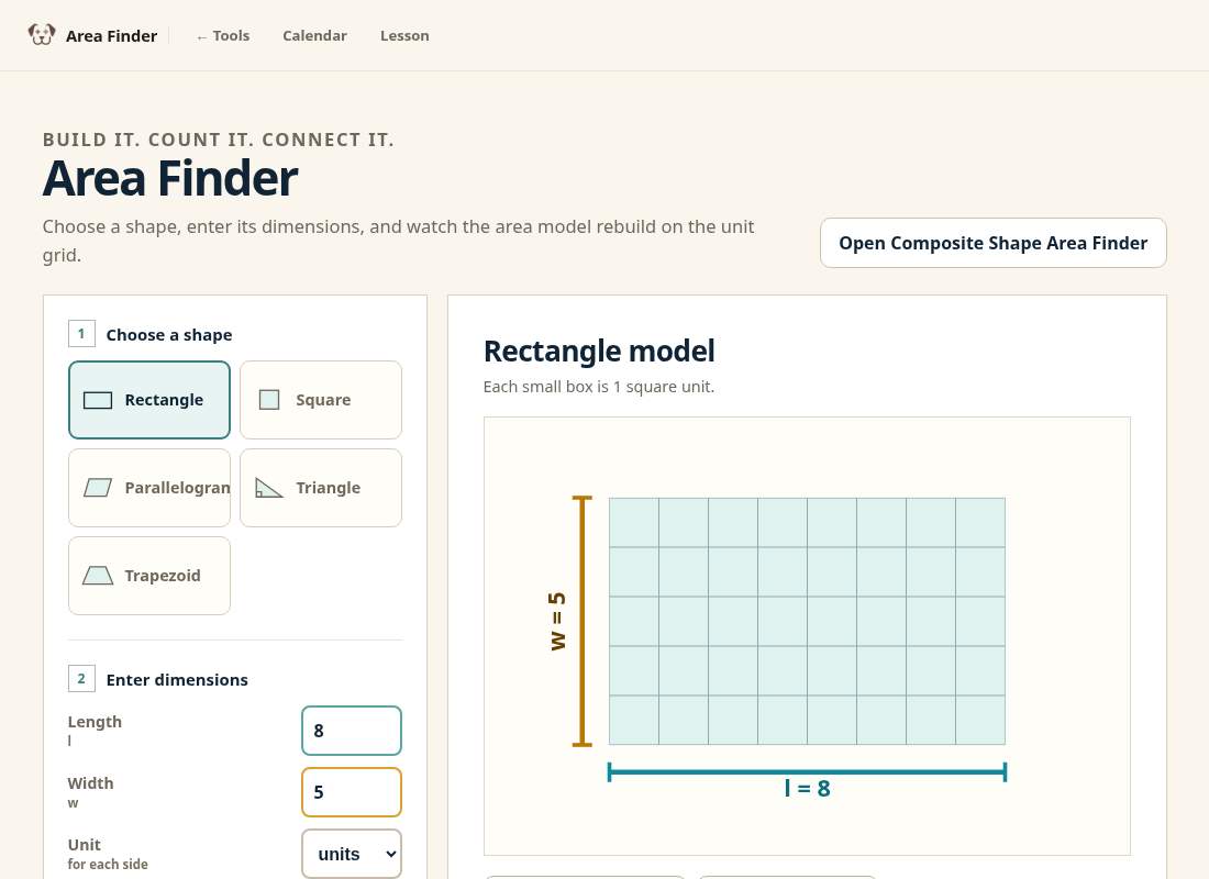 Preview of Area Finder