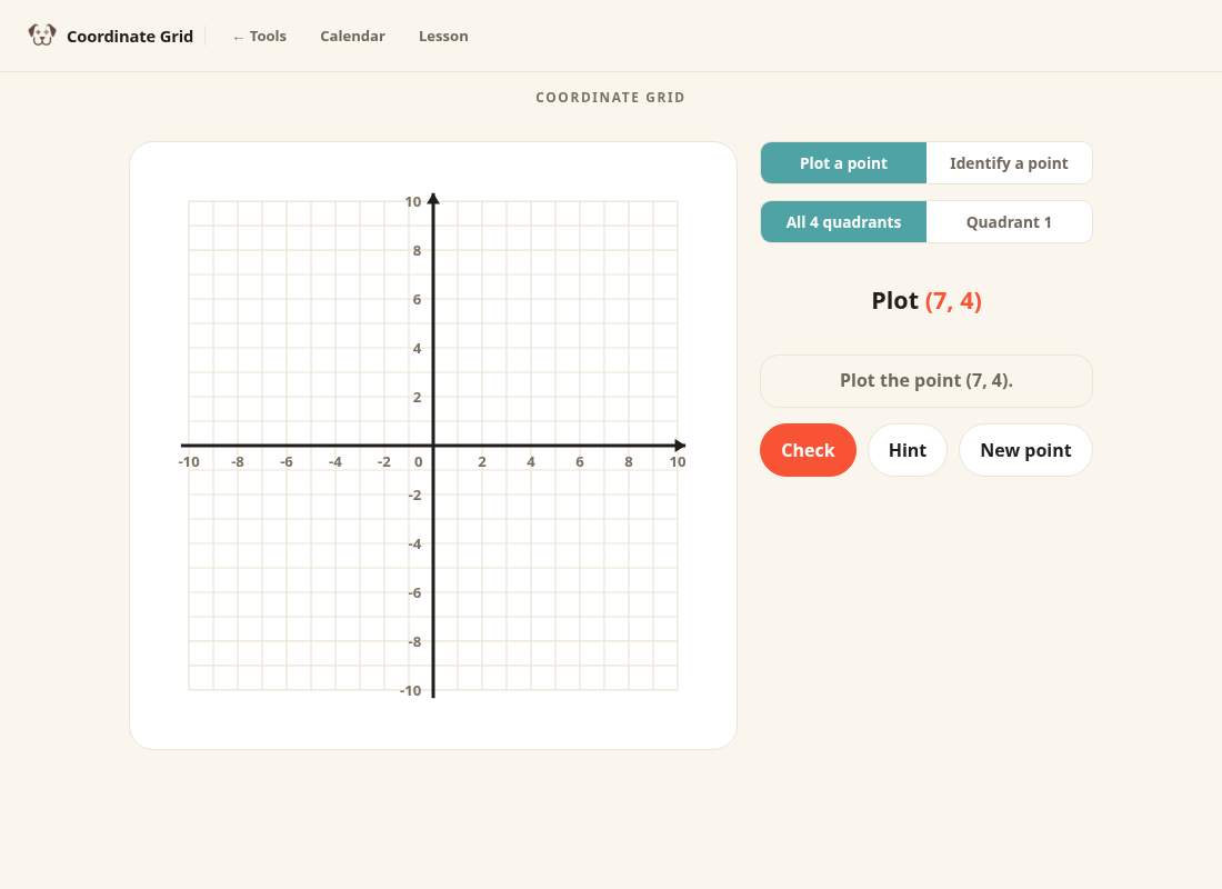 Preview of Coordinate Grid
