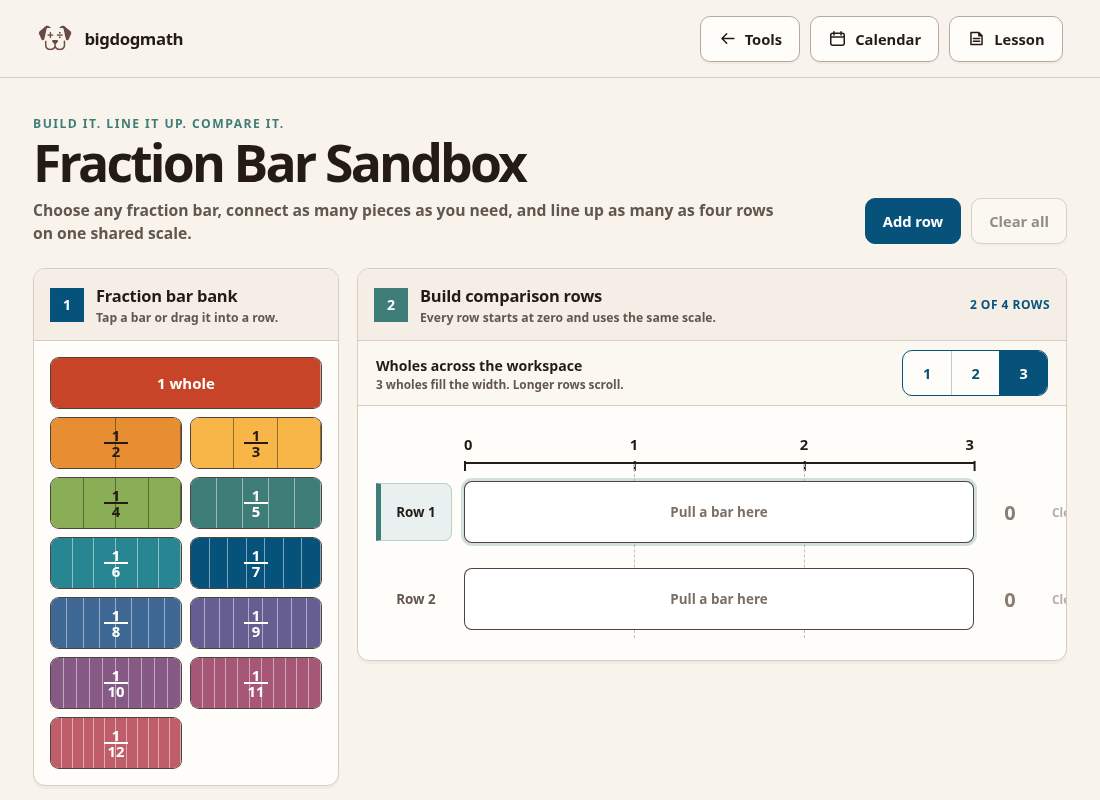 Preview of Fraction Bar Sandbox