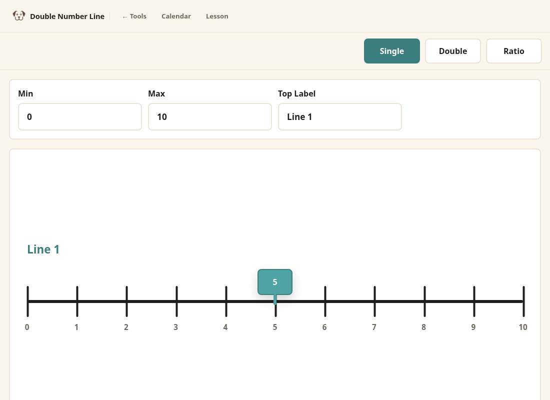 Preview of Double Number Line