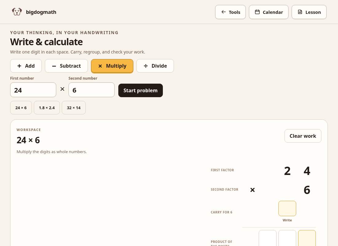 Preview of Write & calculate