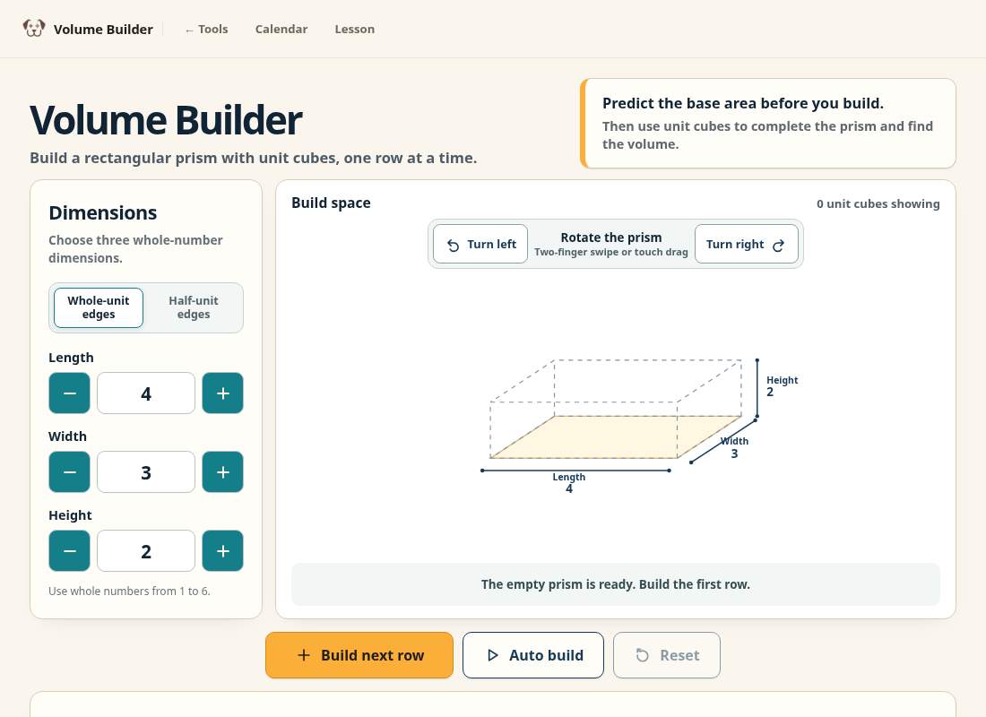 Preview of Volume Builder